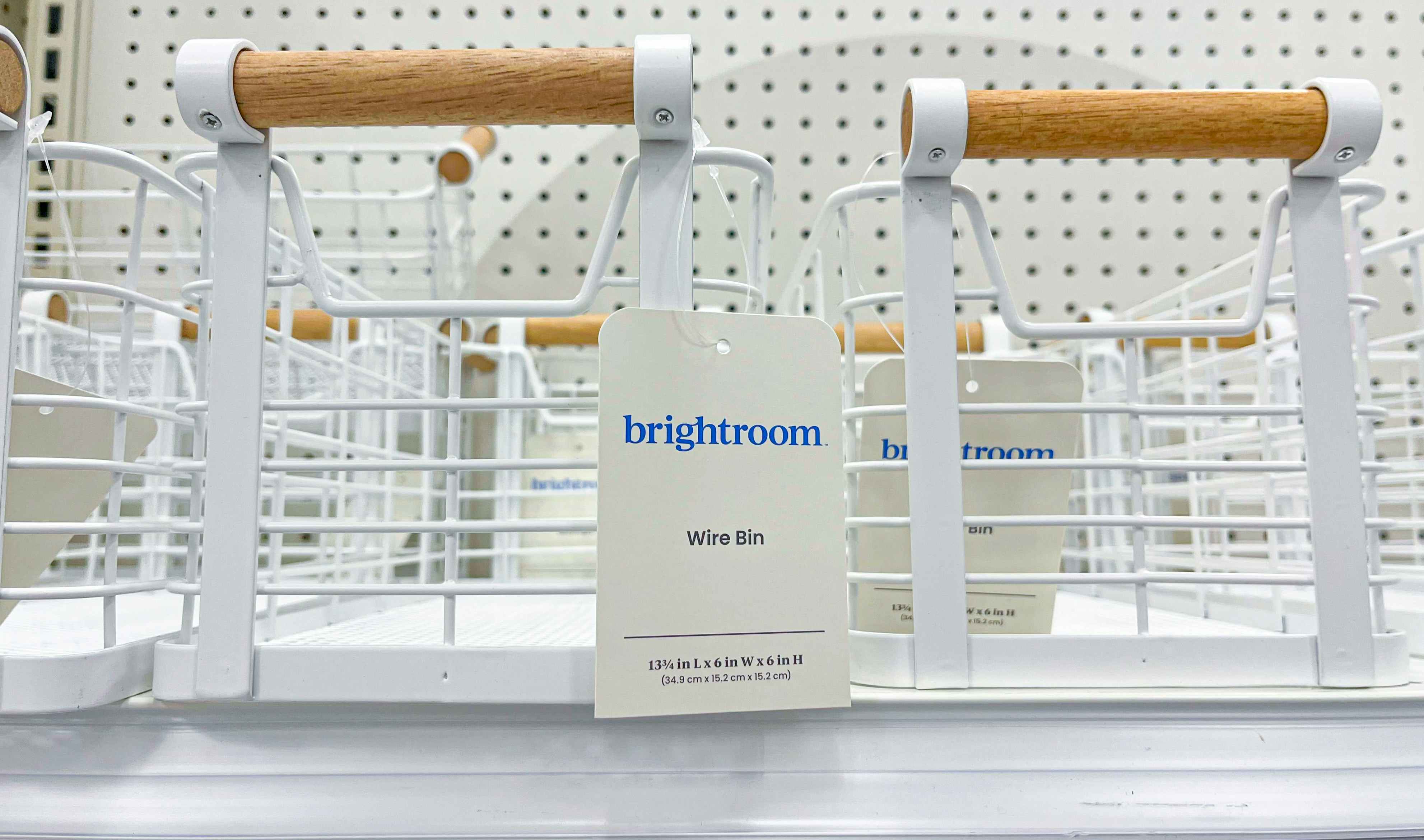 Brightroom wire basket with wood handles at Target
