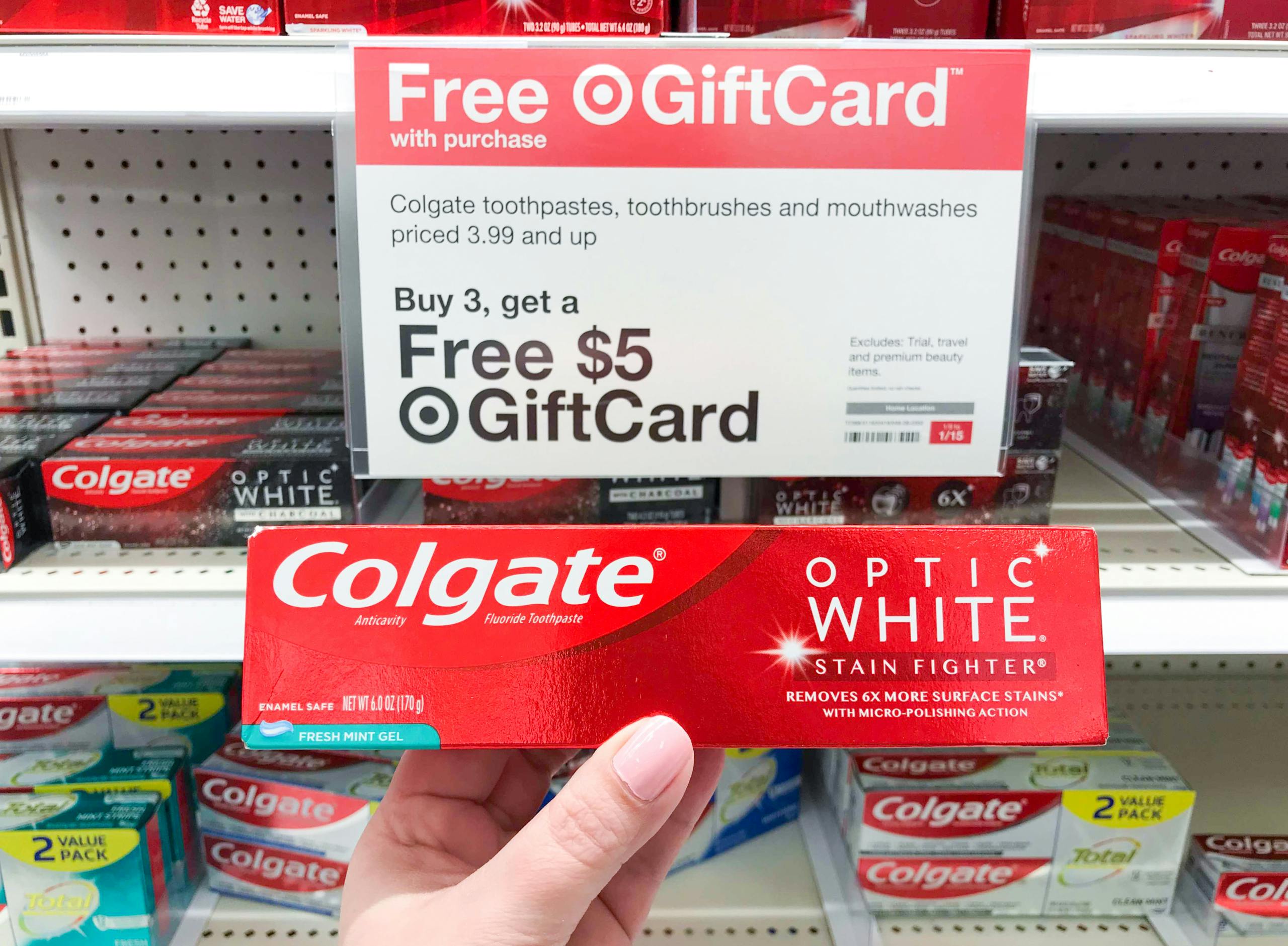 target optic white toothpaste