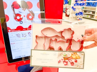 target threshold cookie cutter set hand holding