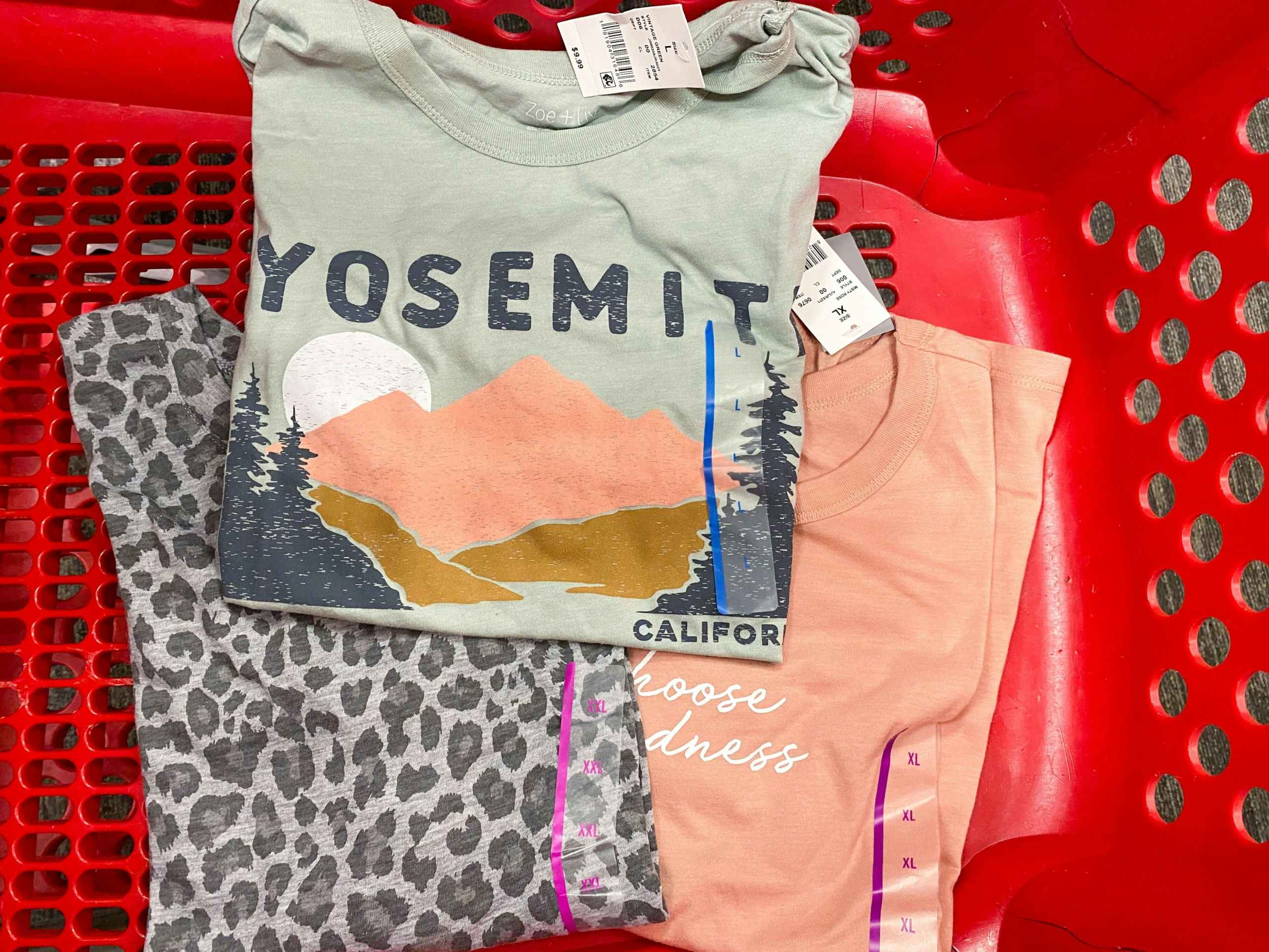 target zoe liv graphic shirts in cart