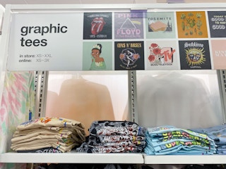 target zoe liv graphic shirts on shelf