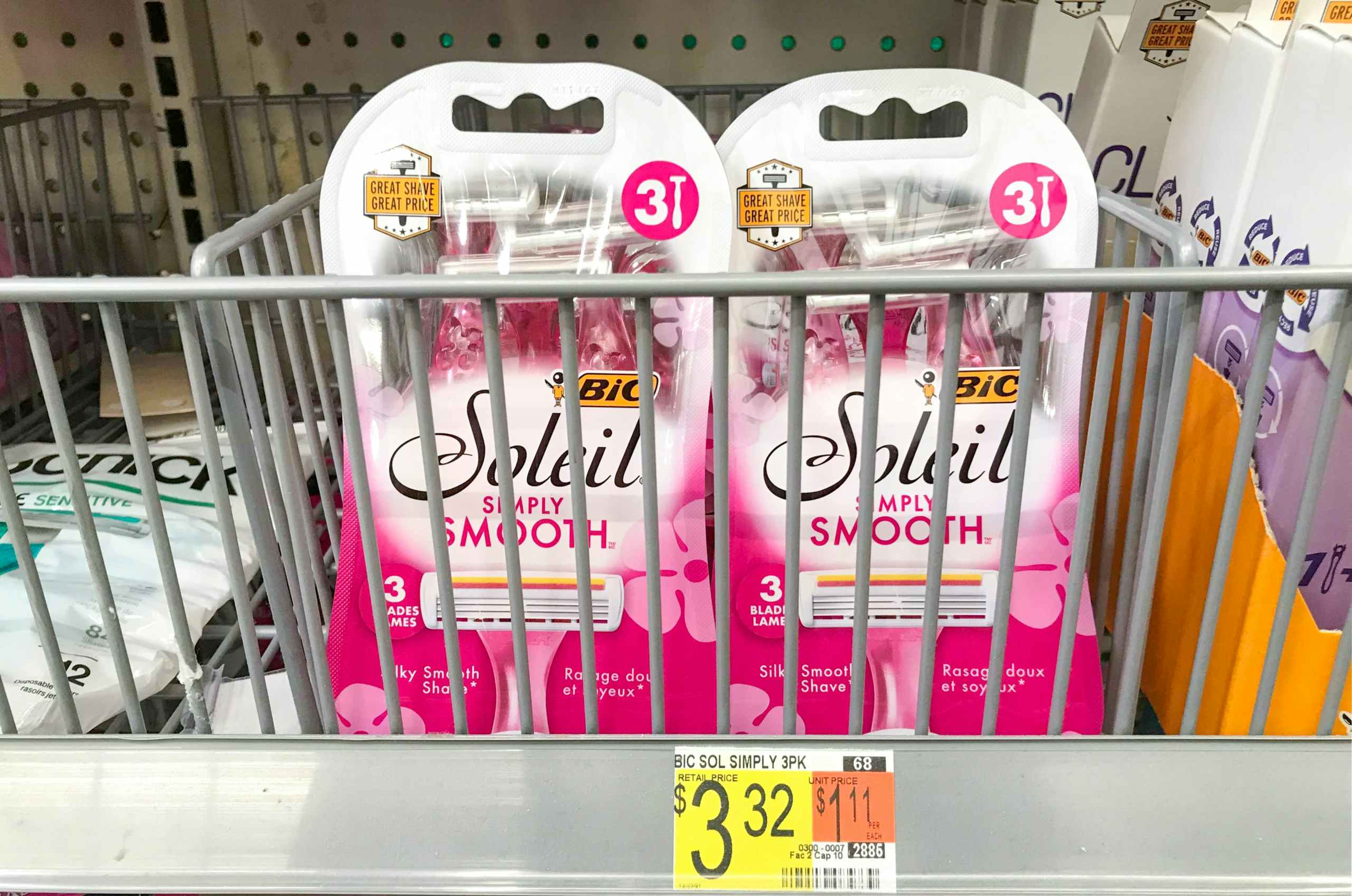 Bic Soleil Simply Smooth Razors at Walmart