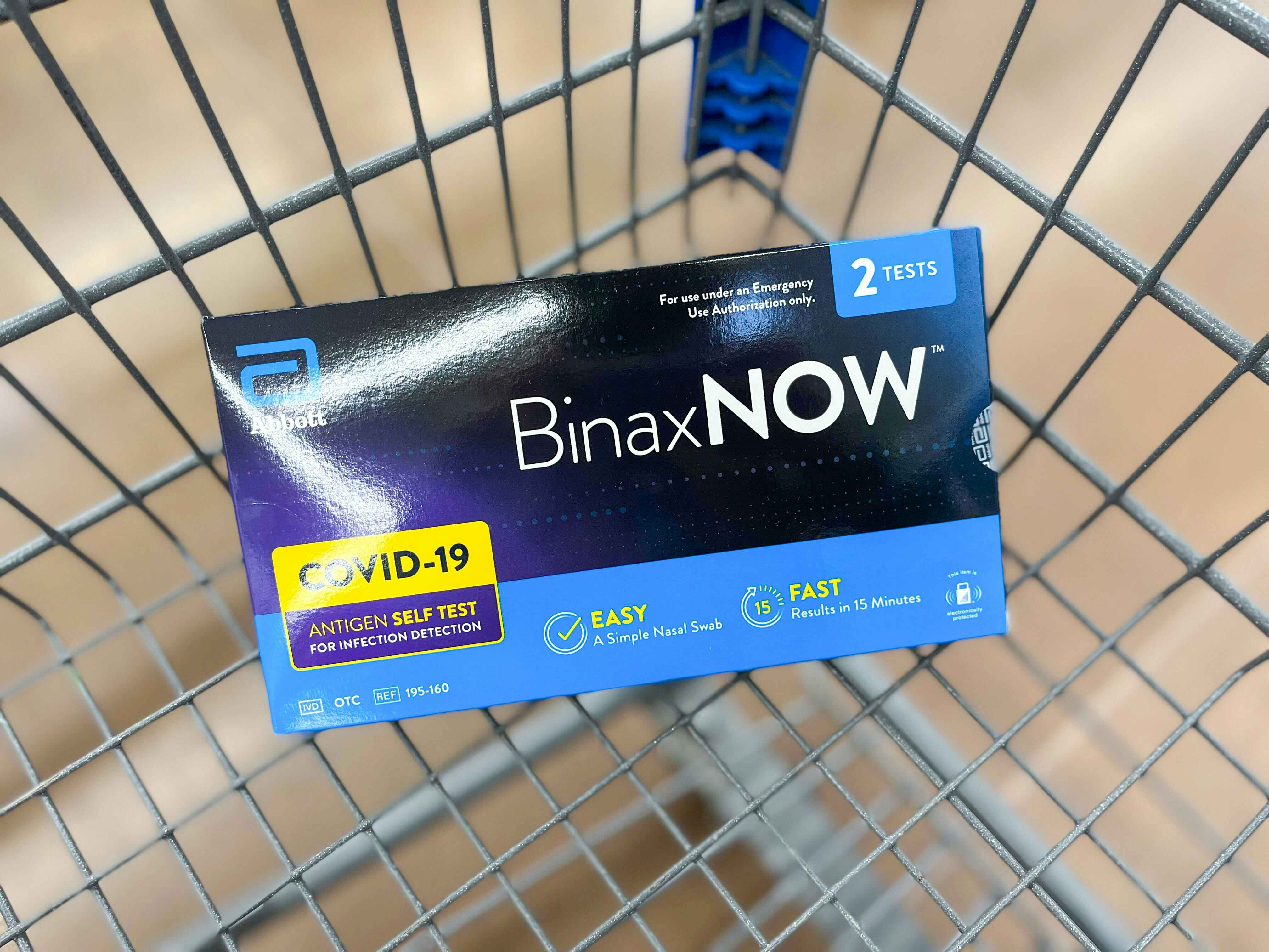 Binaxnow Covid-19 test at Walmart