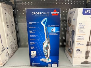 walmart bissell crosswave vac clearance on shelf