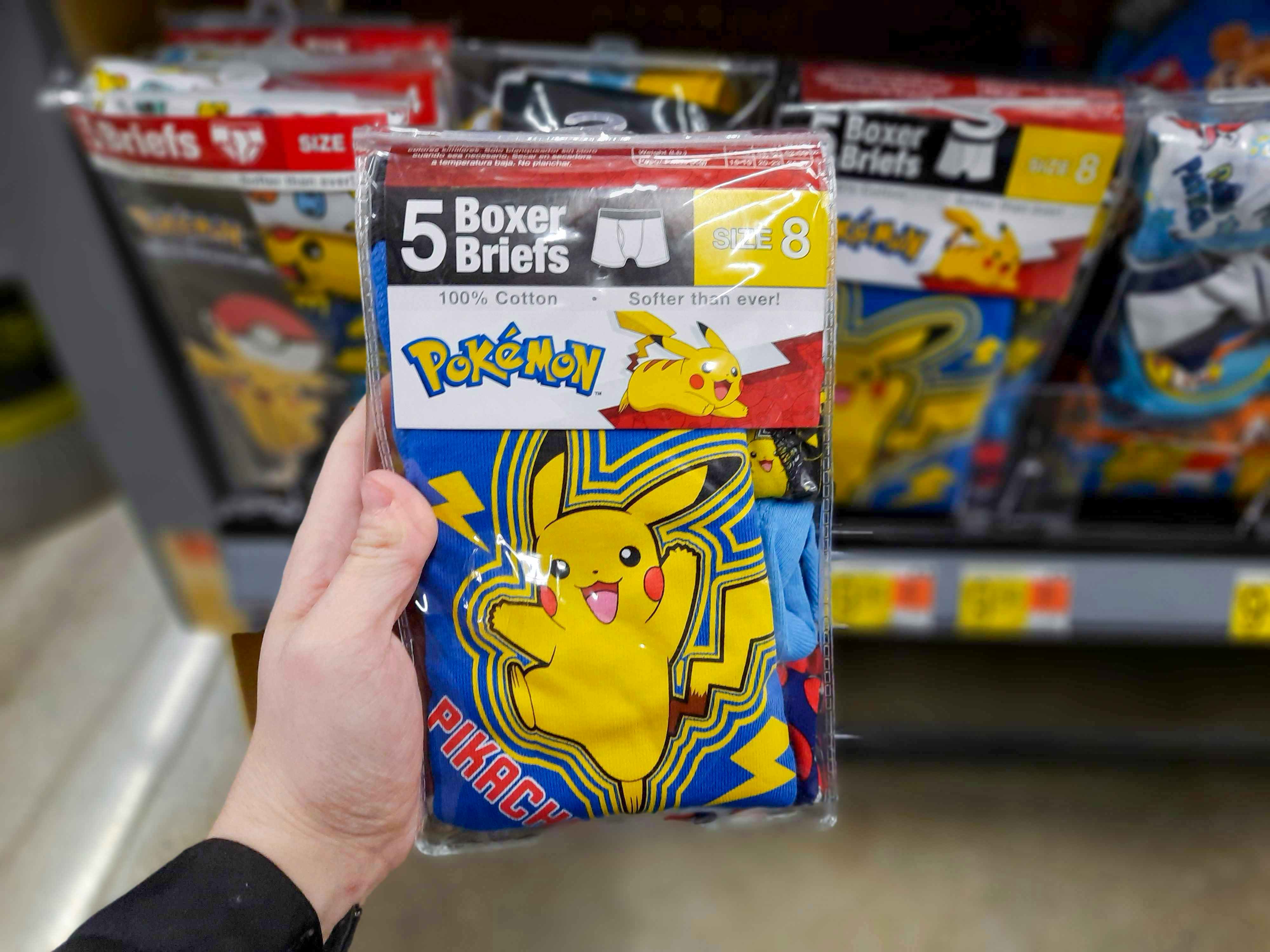 Boys' Pokemon underwear at Walmart
