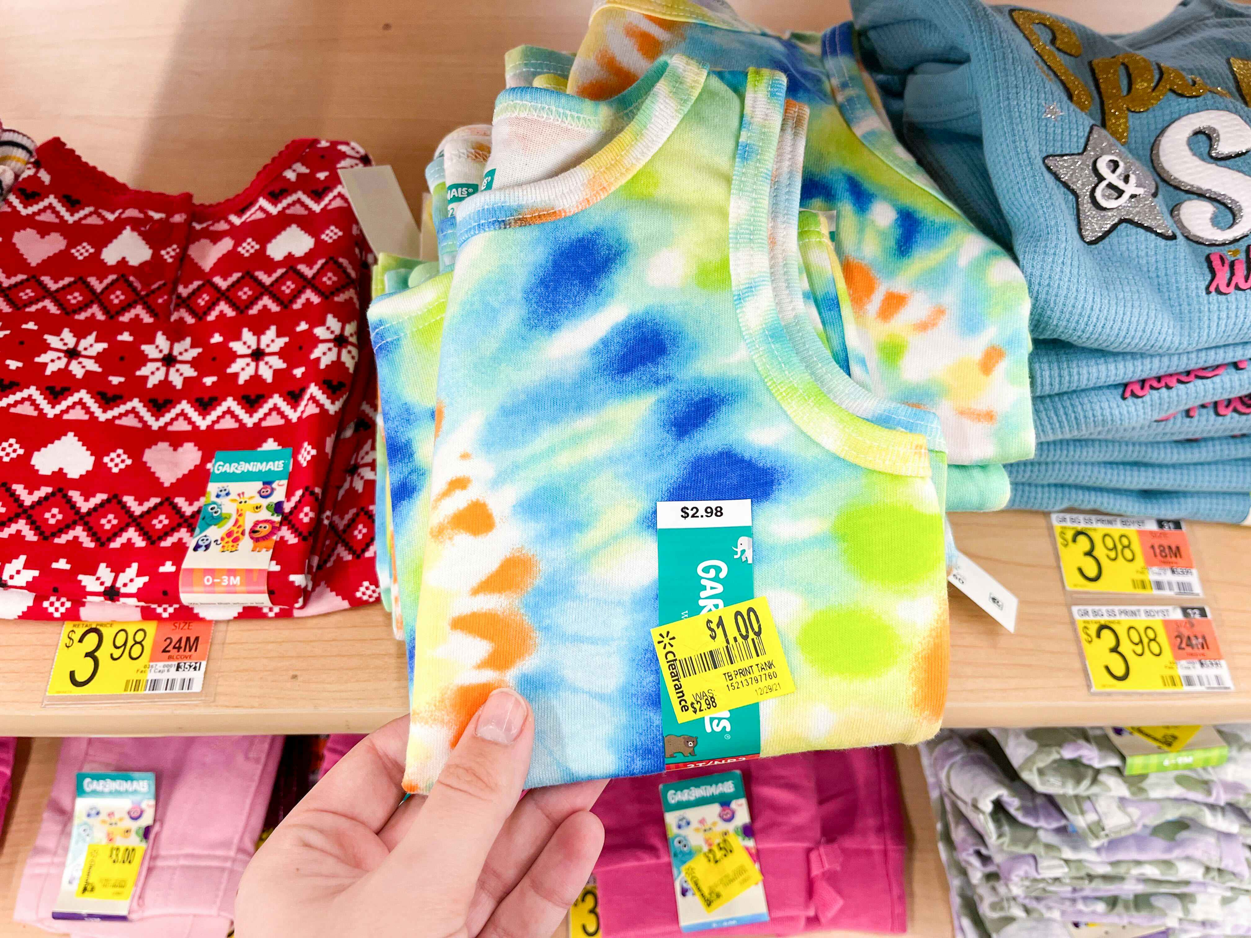 walmart garanimals baby clearance tie dye tank hand holding