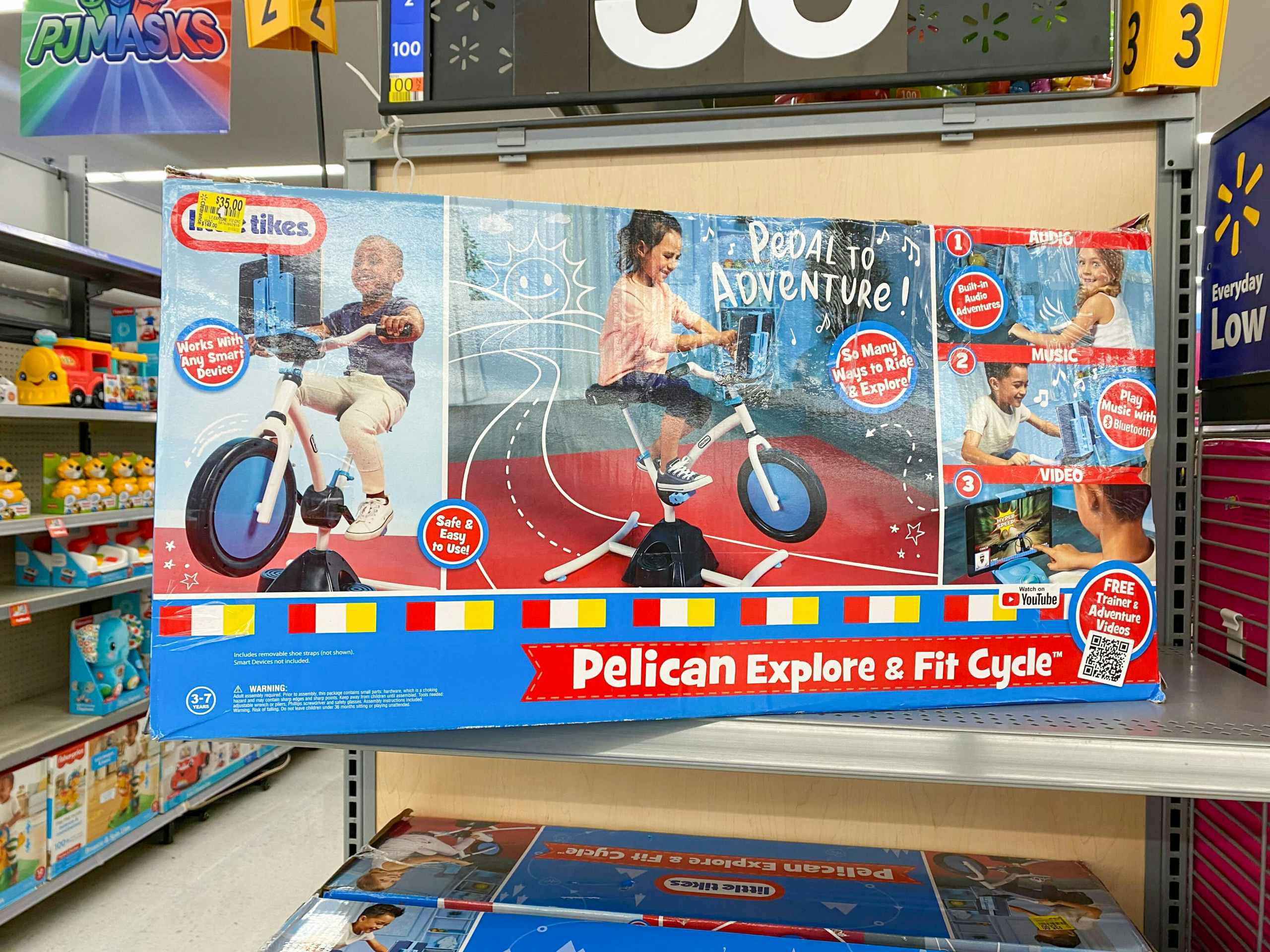 walmart little tikes pelican explore fit cycle on shelf