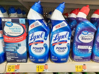 walmart lysol toilet bowl cleaner on shelf