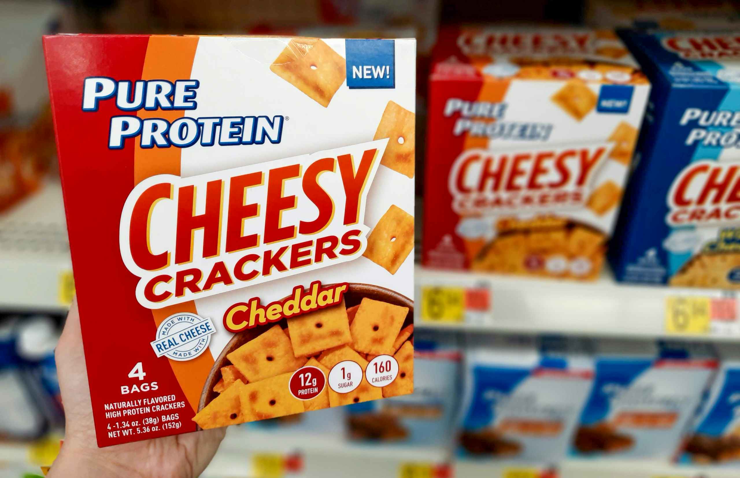 Pure Protein Cheesy Crackers at Walmart