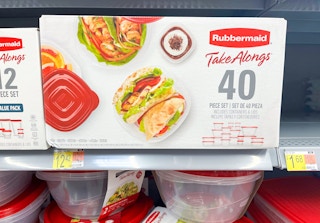 walmart rubbermaid takealongs set on shelf