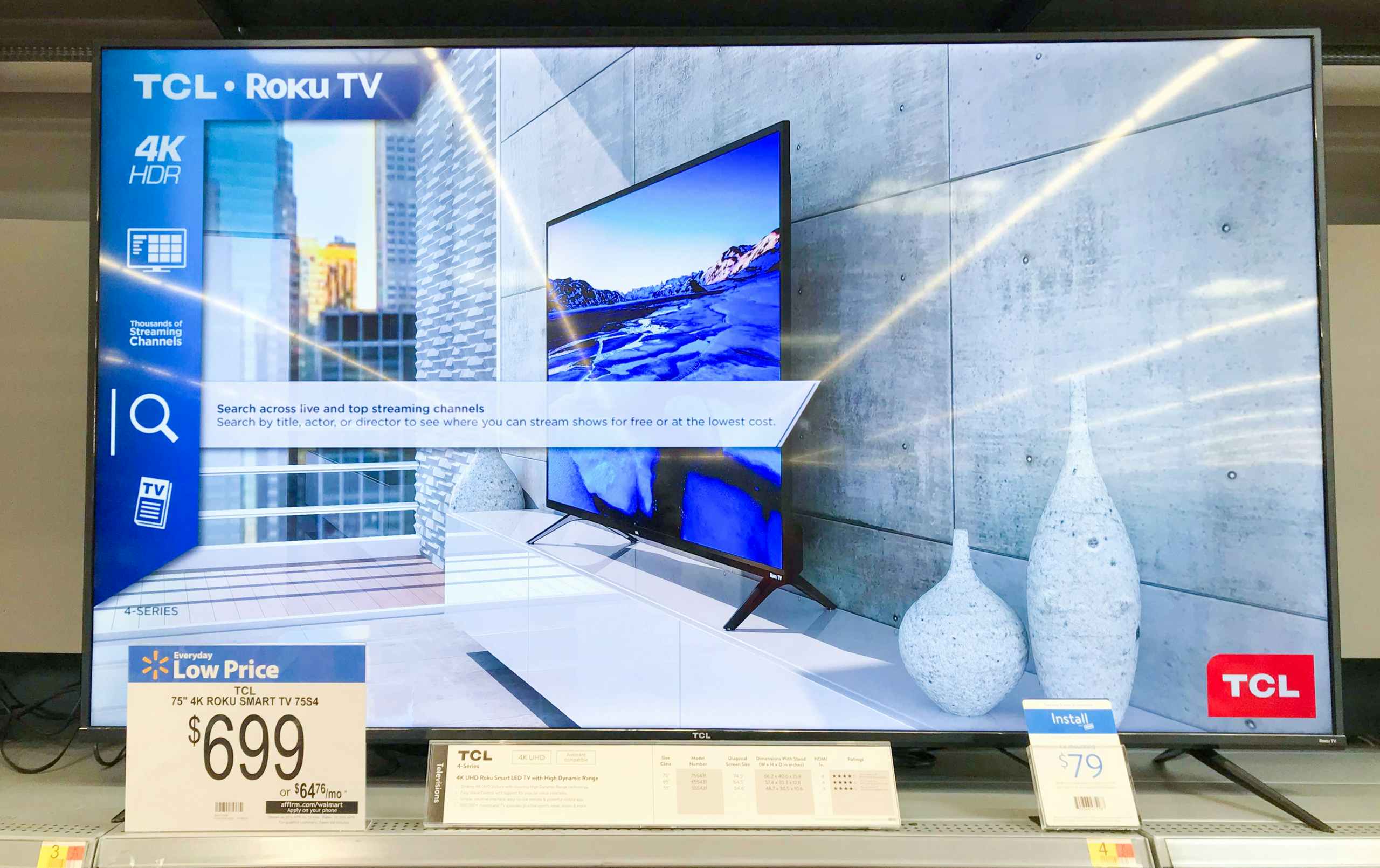 TCL 75-inch Roku TV at Walmart