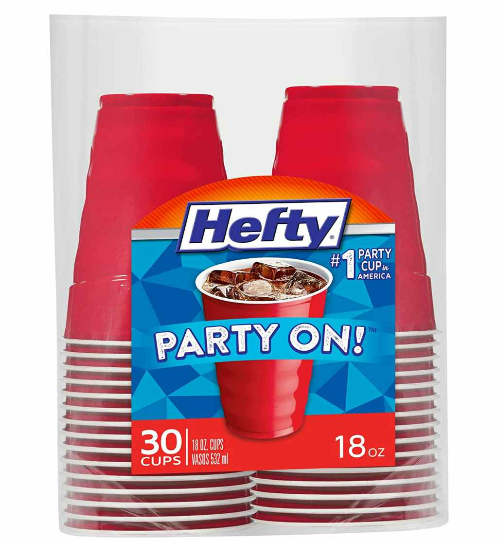 Hefty Party On Disposable Plastic Cups