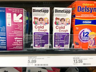 children's dimetapp on a target shelf