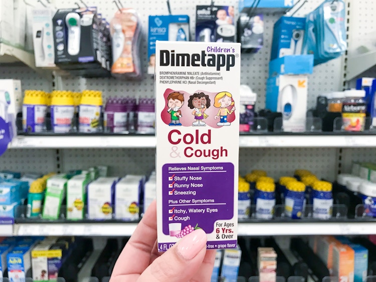 hand holding children's dimetapp at target
