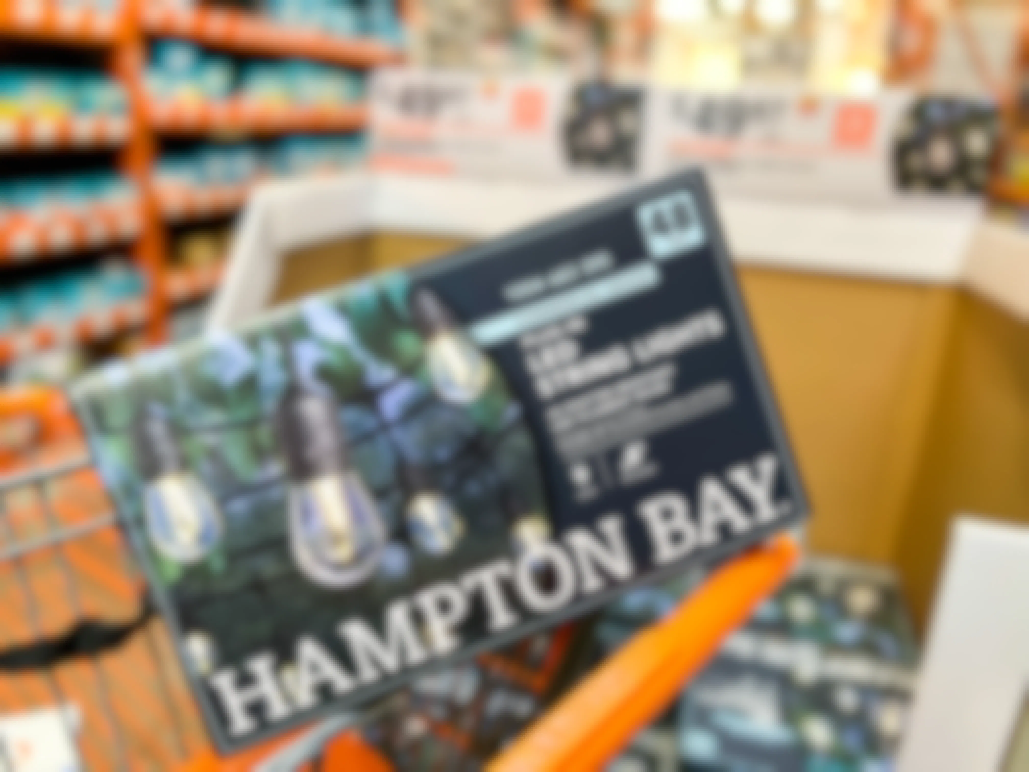 Hampton Bay string lights in cart
