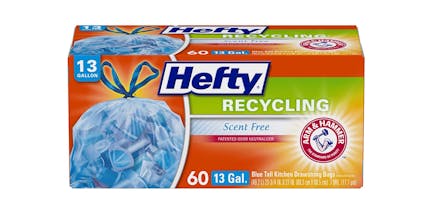 Hefty 13 Gal. Clear Tall Kitchen Recycling Bag (60-Count) - Power