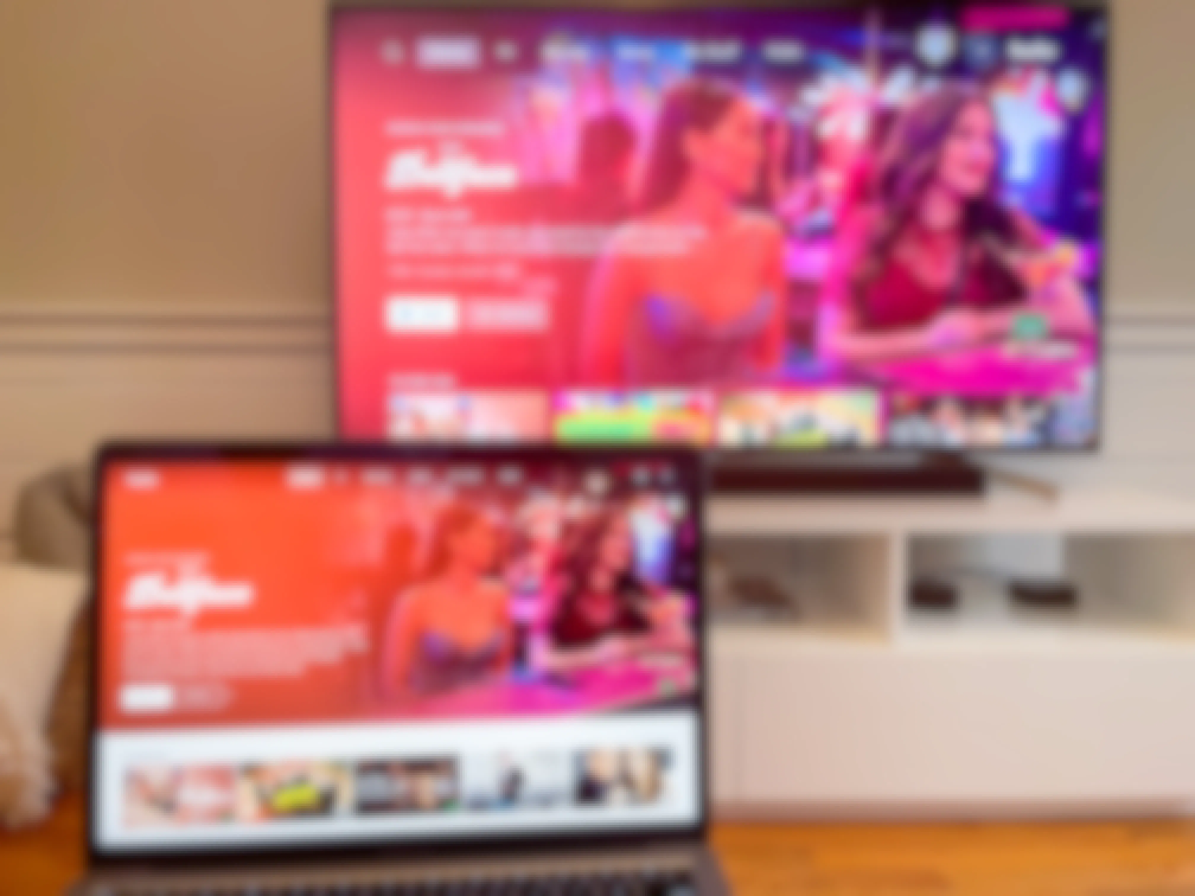streaming hulu on two devices at once: on the tv and on a laptop
