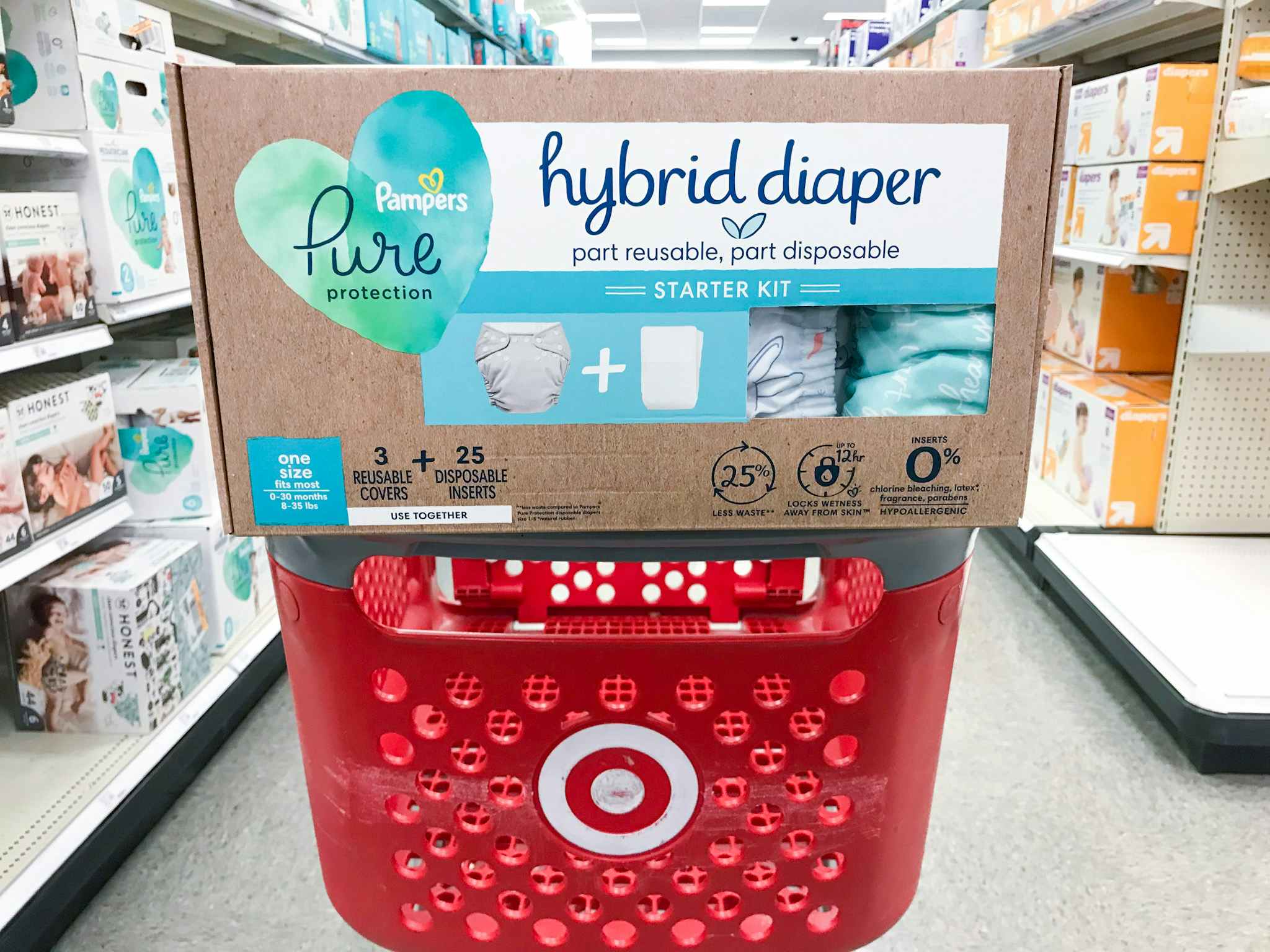 pampers pure protection hybrid diaper starter kit at target