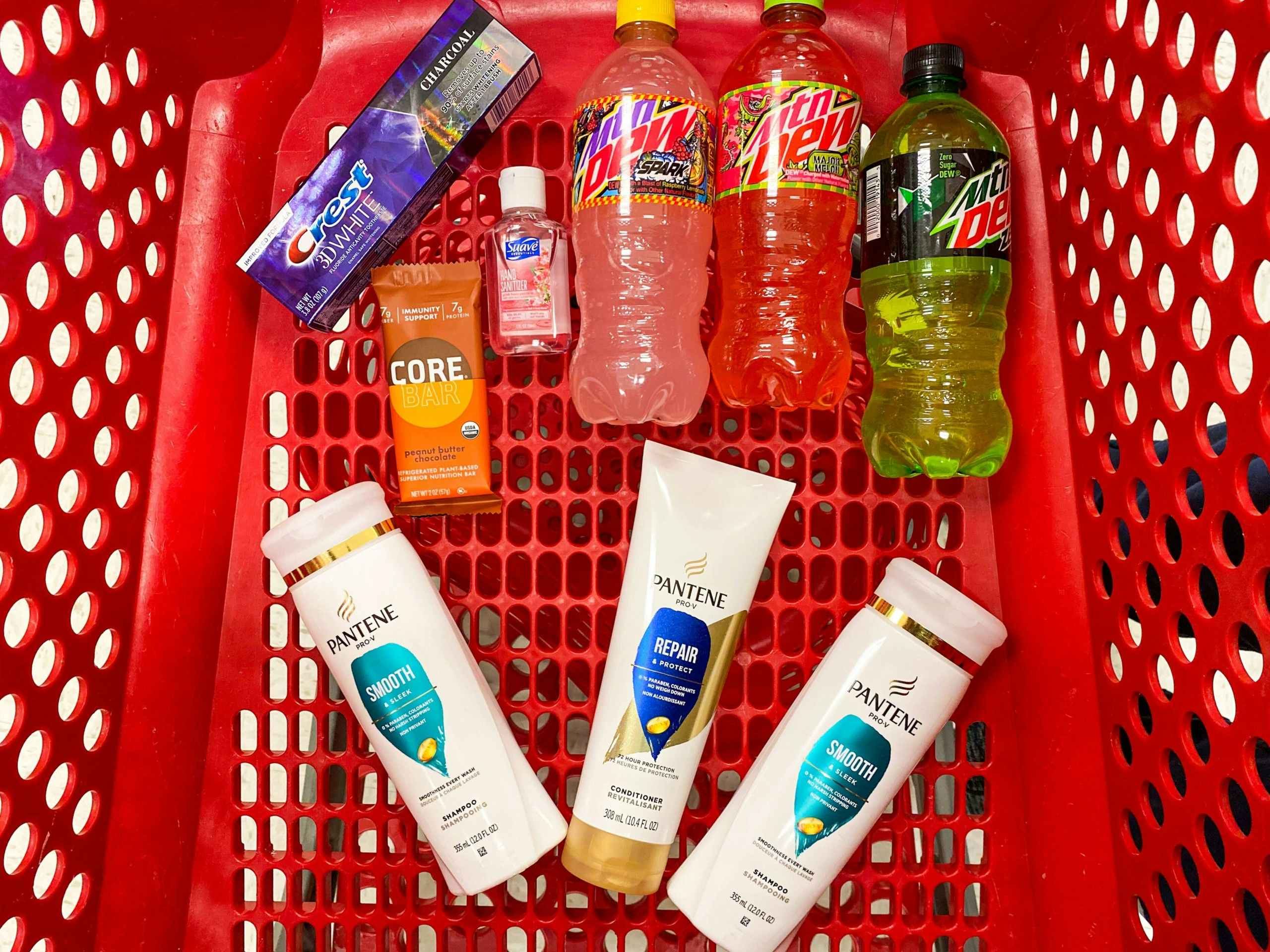 pantene crest mtn dew core and suave target shopping haul