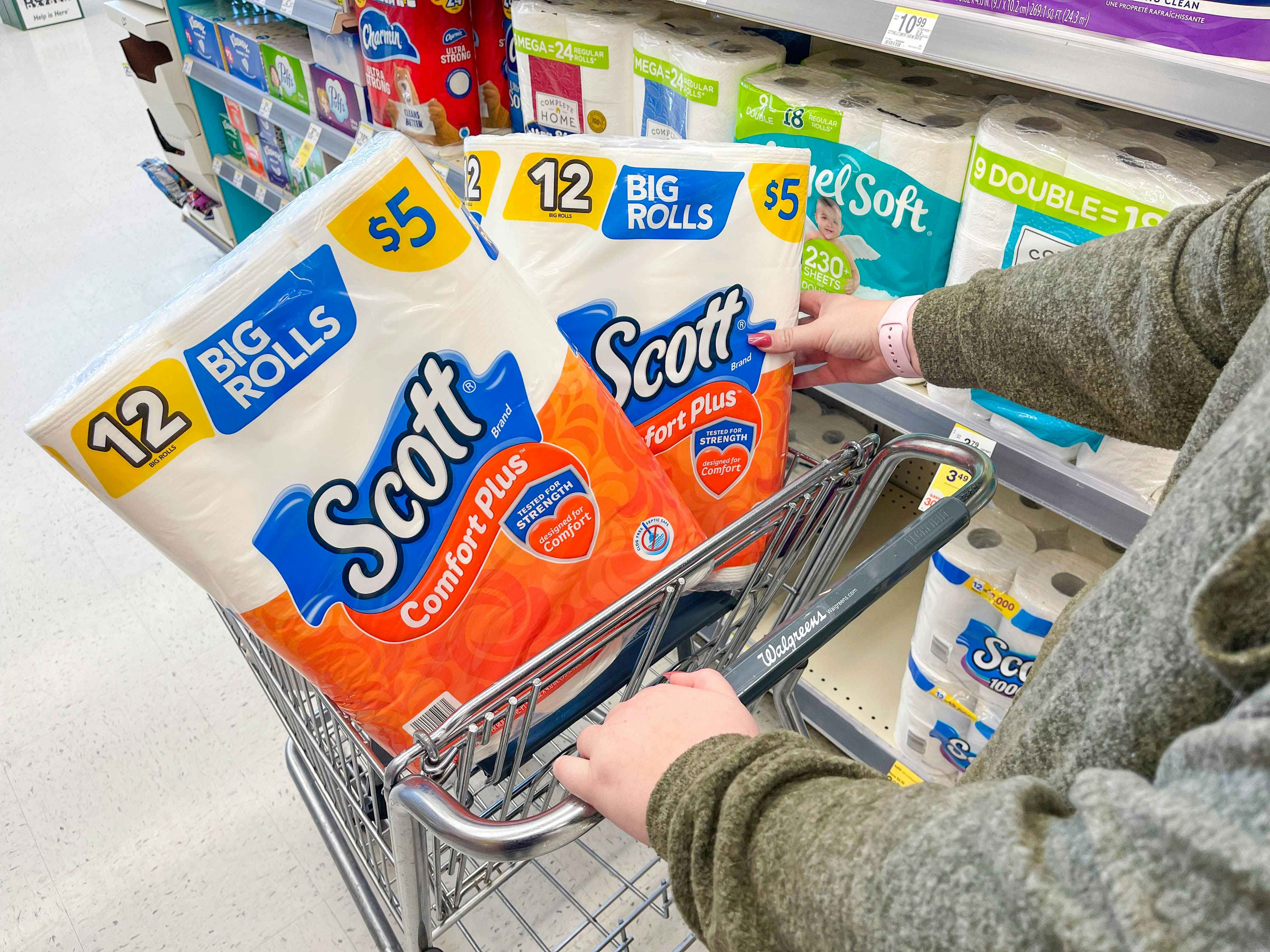 scott toilet paper in walgreens cart