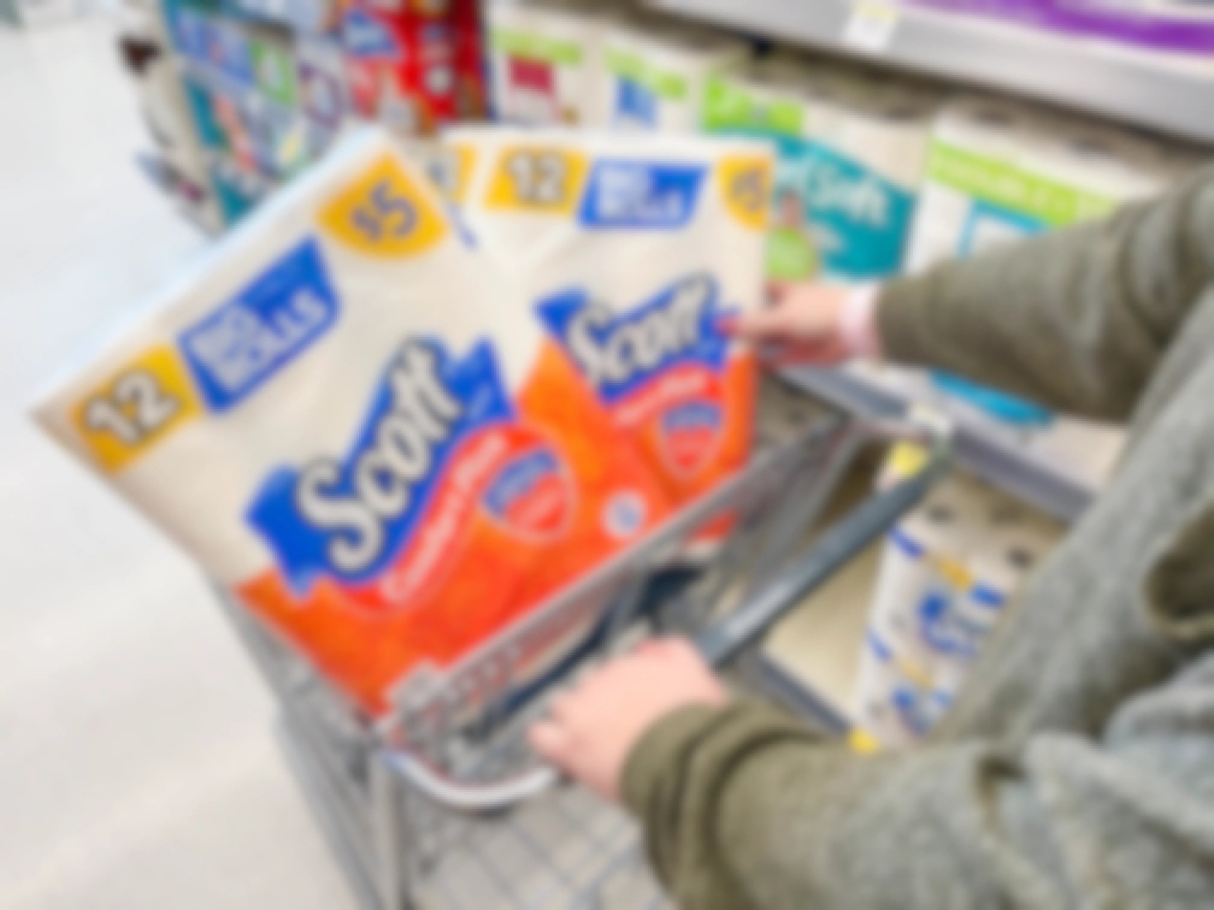 scott toilet paper in walgreens cart