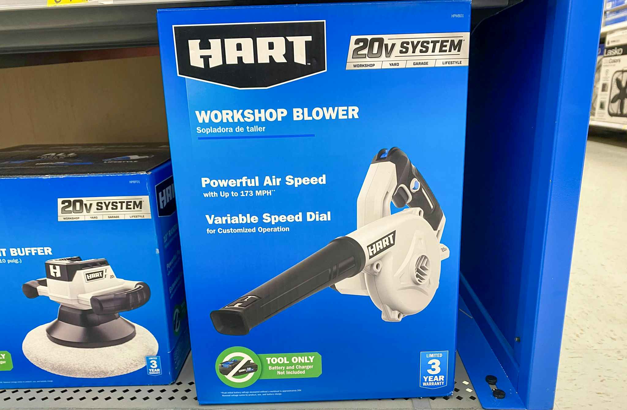 walmart hart workshop blower on shelf