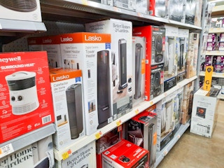 Heater aisle at Walmart
