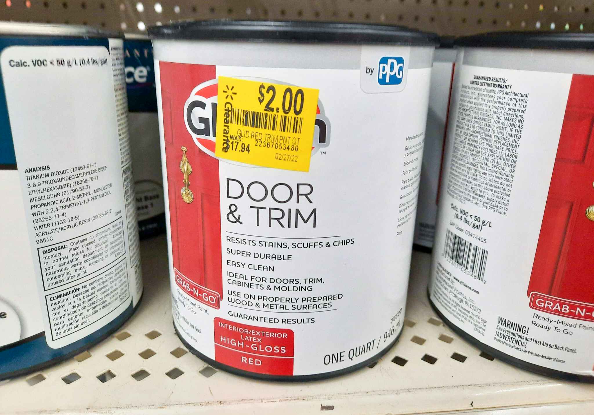 Glidden Paint Clearance at Walmart