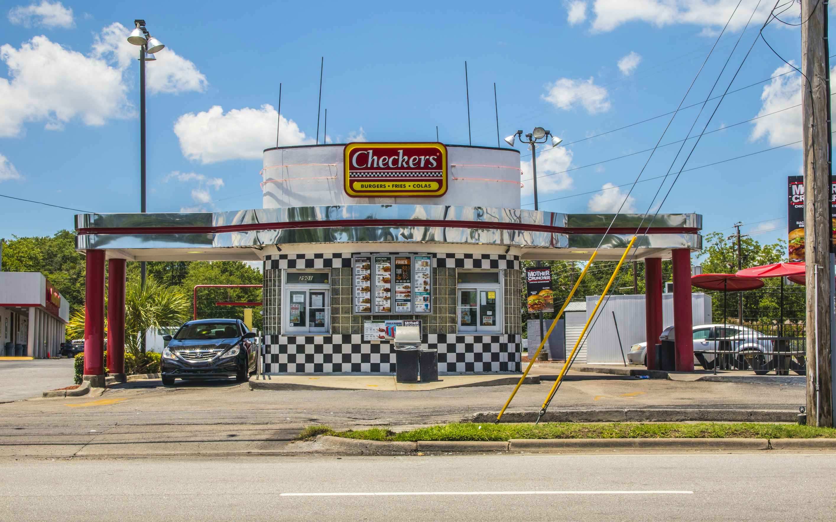 Checkers fast food restaurant drive-thru