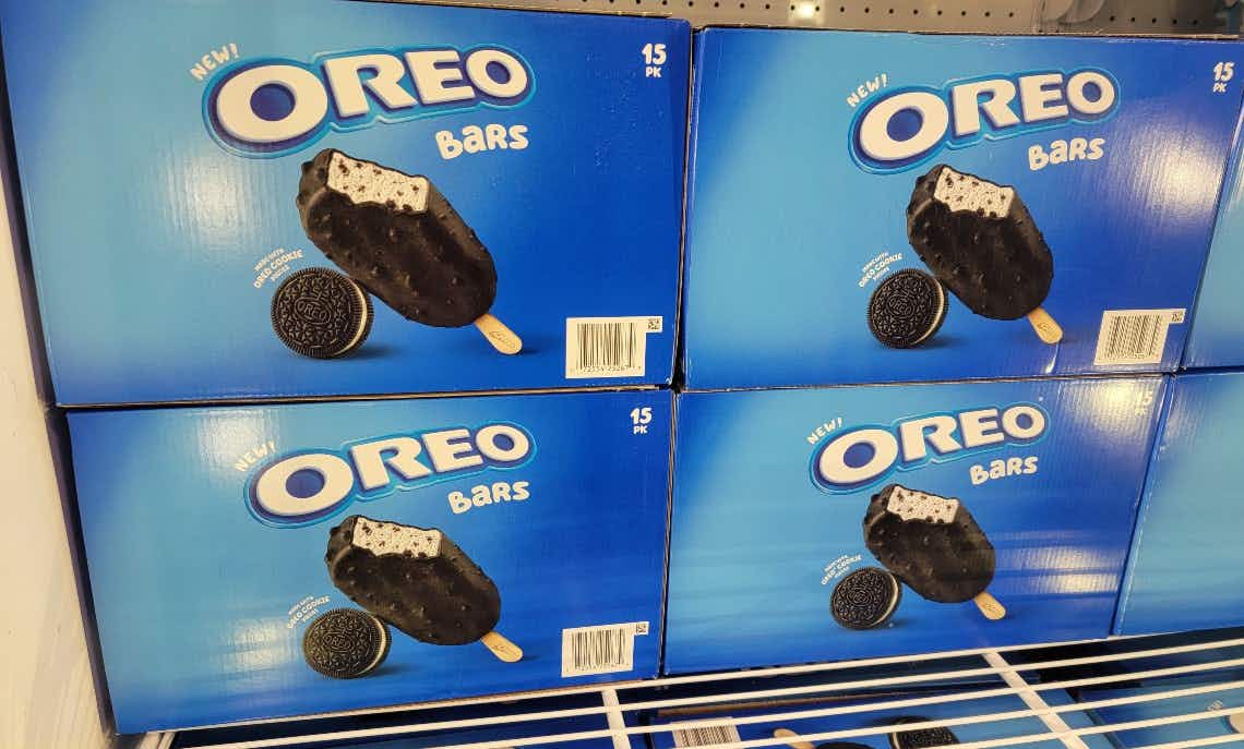 15 count boxes of oreo ice cream bars