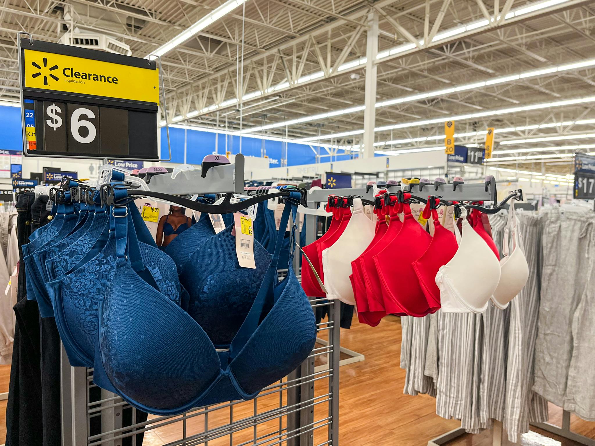 Walmart bras in store Clearance