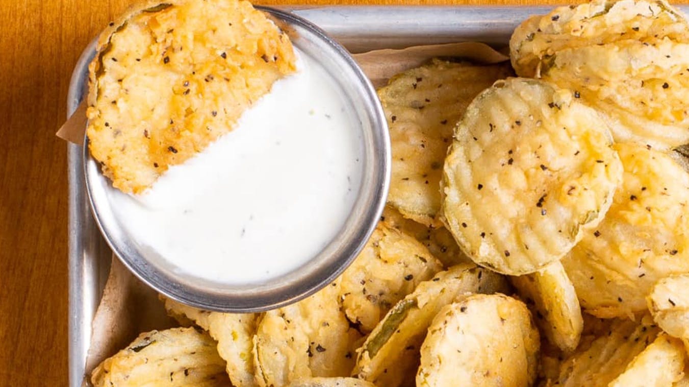 fried pickles from twin peaks restaurant promotional photo
