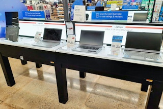 Laptop area at Walmart