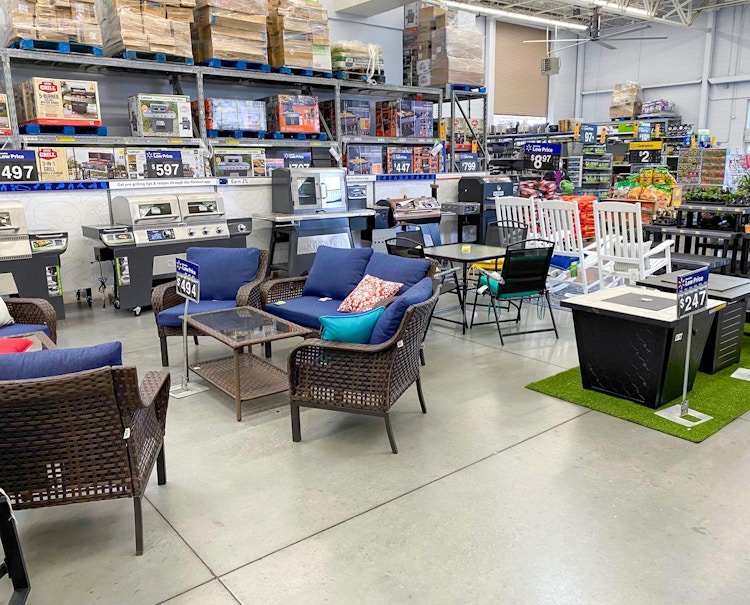 Outdoor furniture in the Walmart garden center