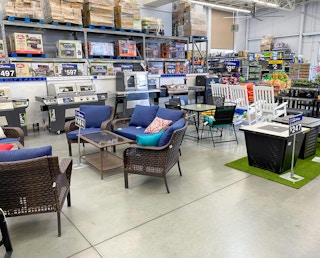 Outdoor furniture in the Walmart garden center