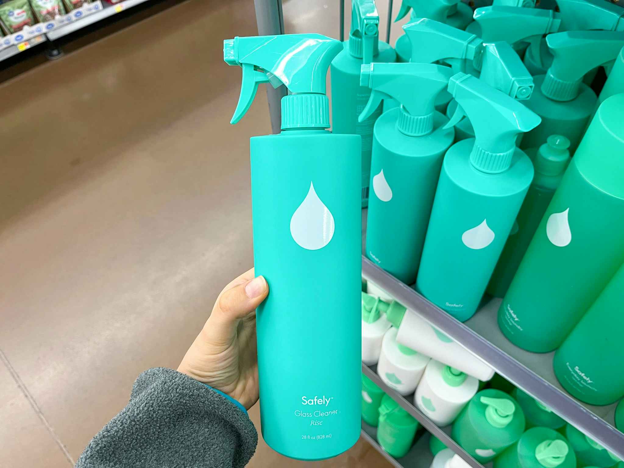 walmart safely glass cleaner hand holding