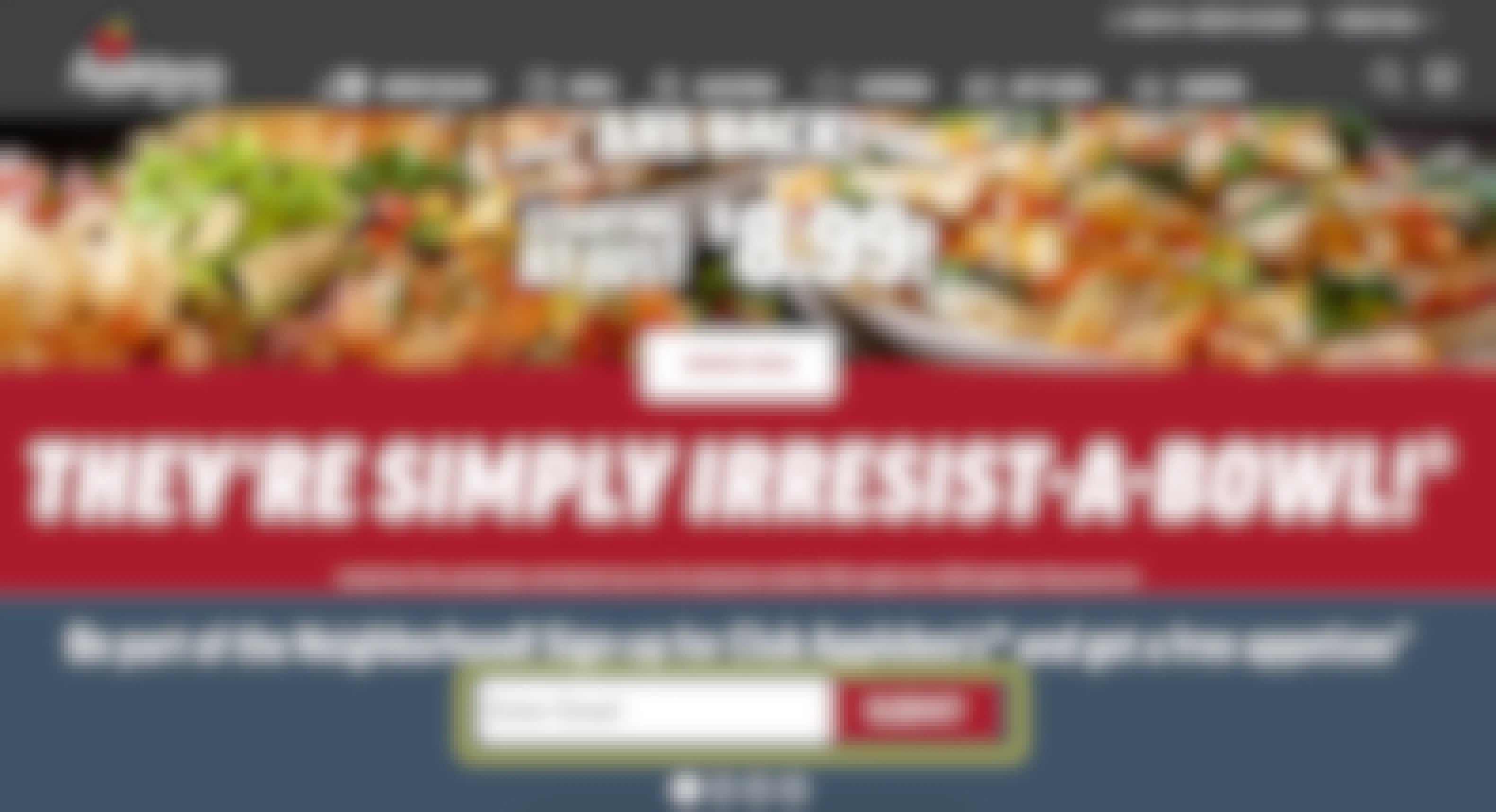A screenshot of the Applebee's website's main page with the Club Applebee's sign up email box outlined in yellow.