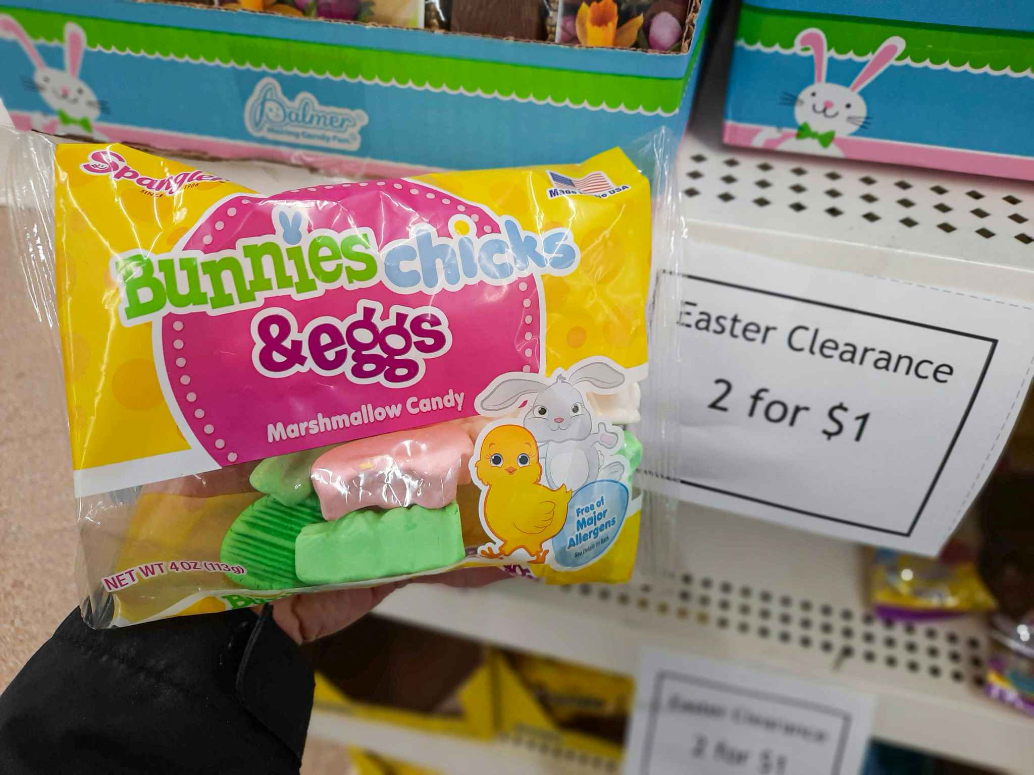 dollar tree easter clearance hand holding bunnies chicks eggs