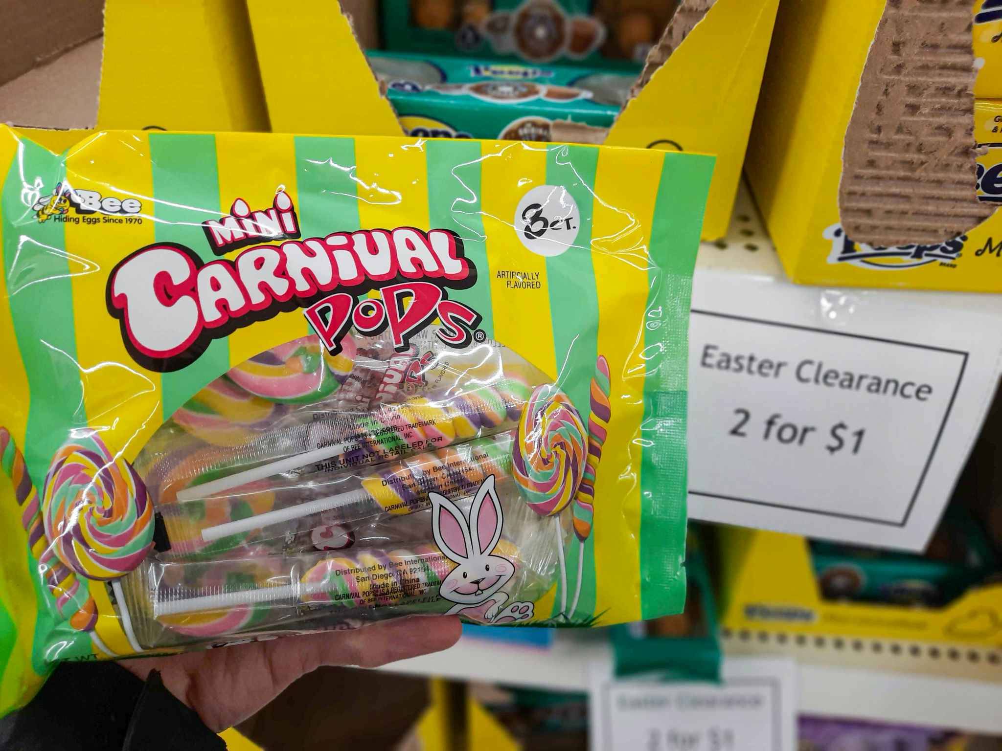 dollar tree easter clearance hand holding mini carnival pops