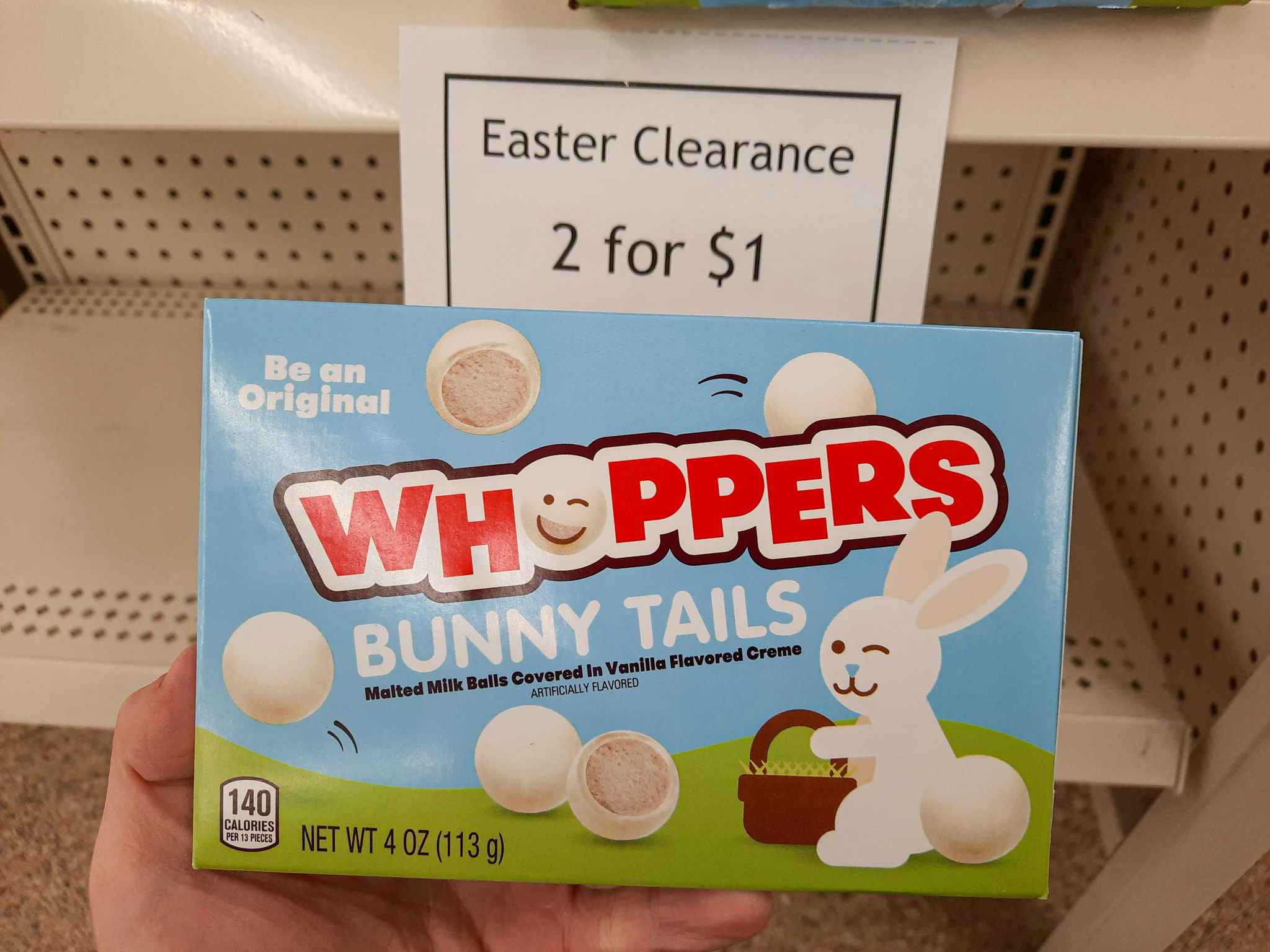 dollar tree easter clearance hand holding whoppers