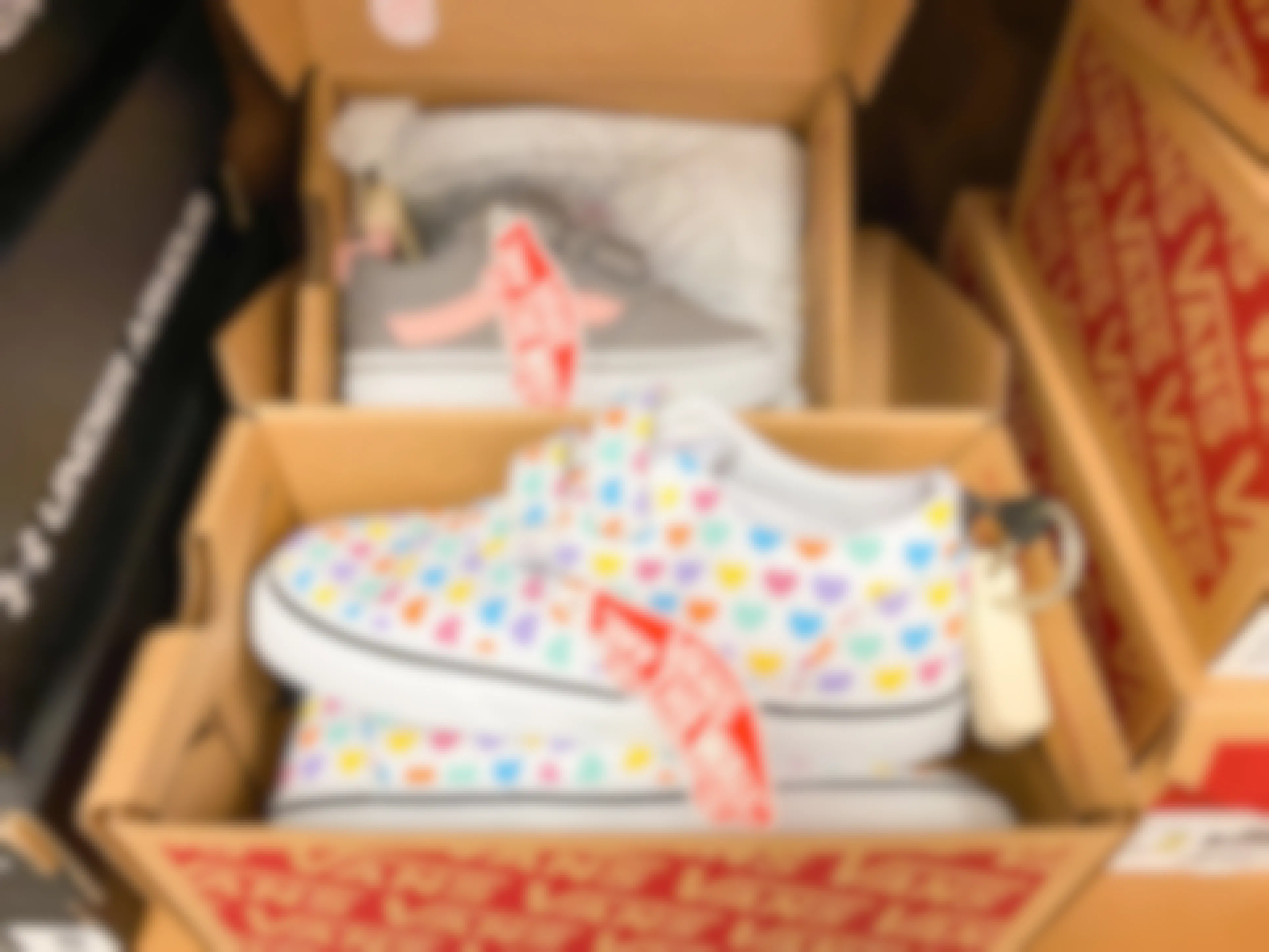 kids vans shoes in shoe boxes