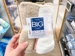 the big one 6 pack washcloths on shelf at kohls