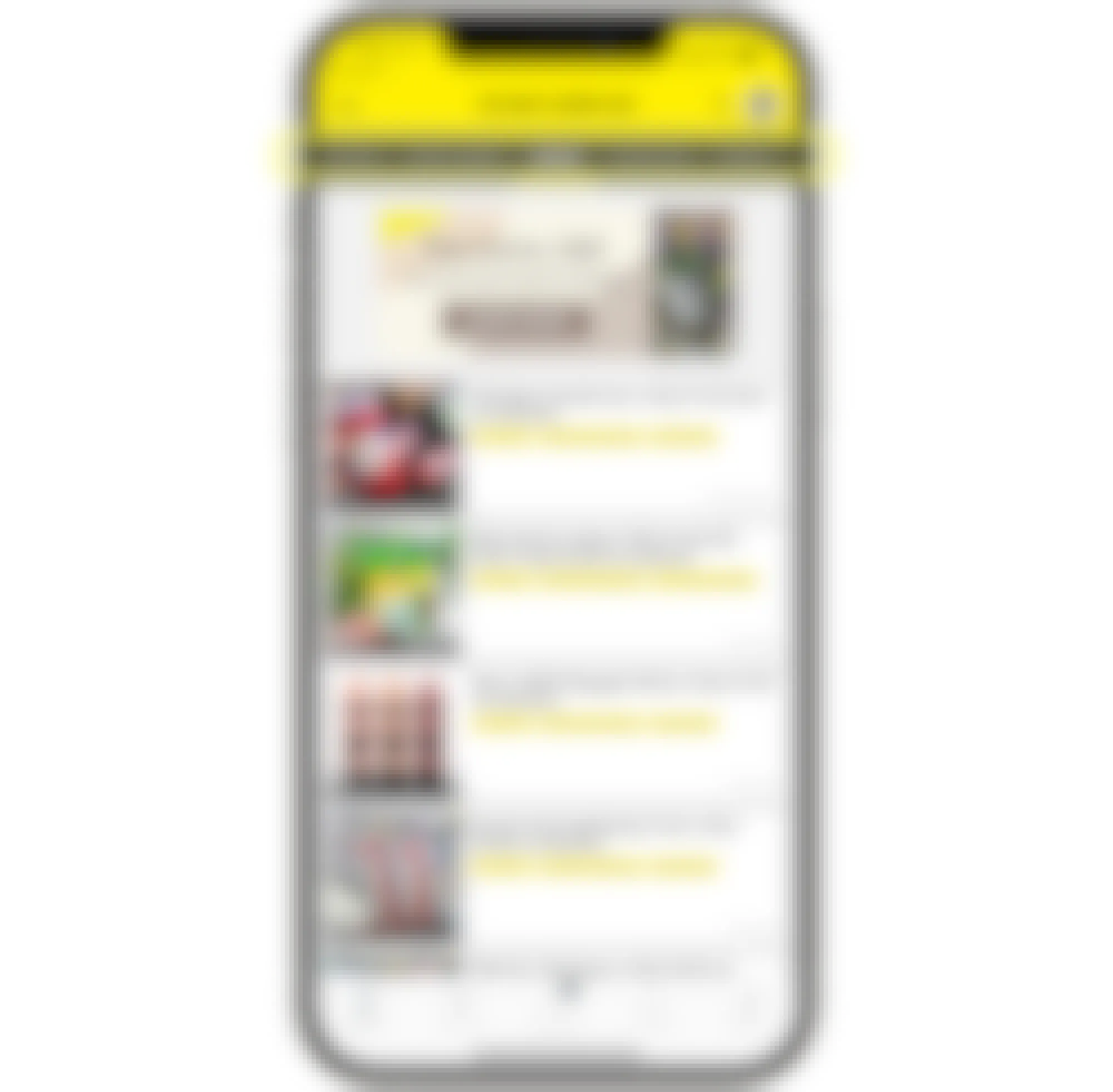 A phone graphic displaying the Krazy Coupon Lady mobile app open to the Grocery deals page.