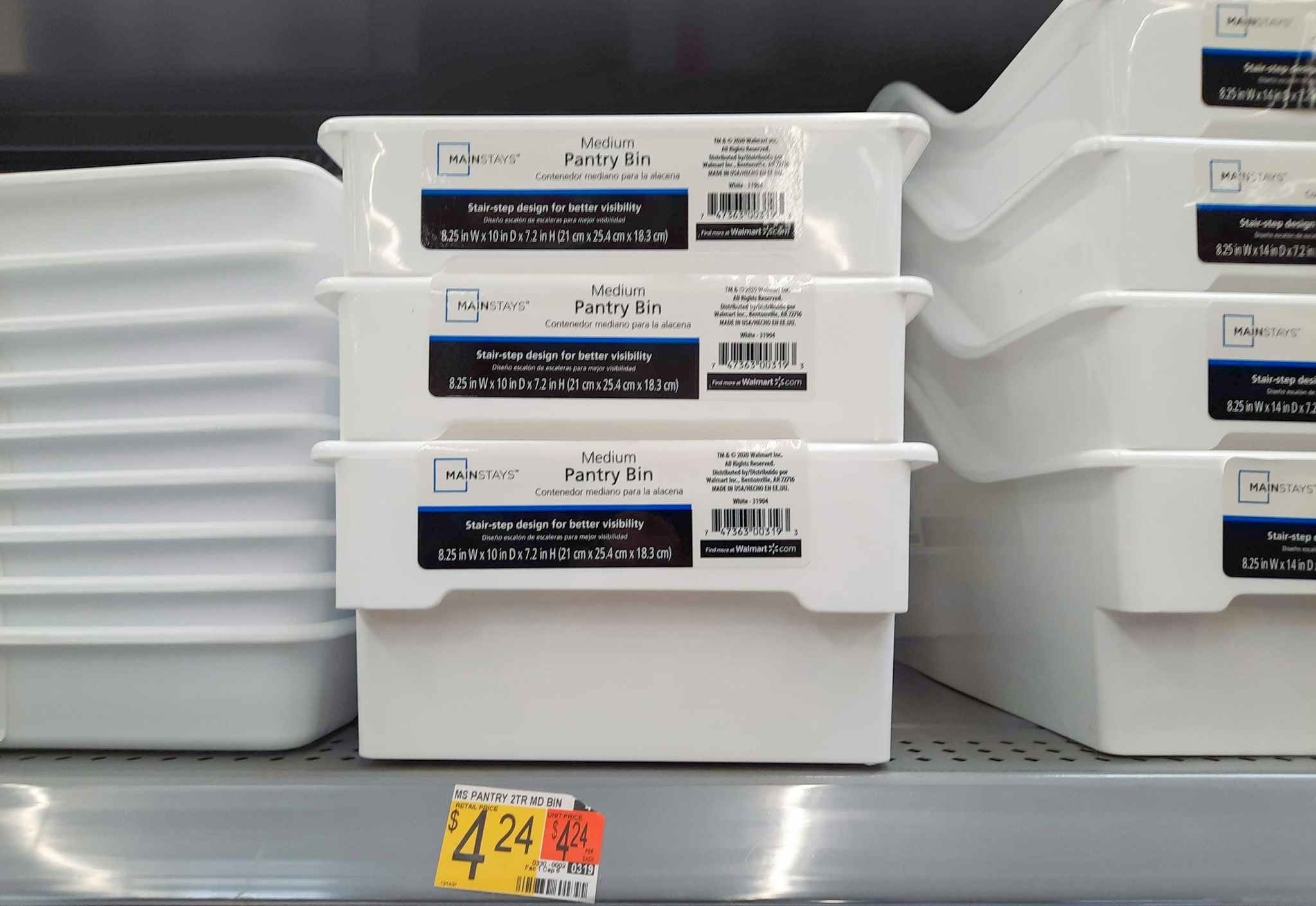 Mainstays Medium Pantry Bin at Walmart