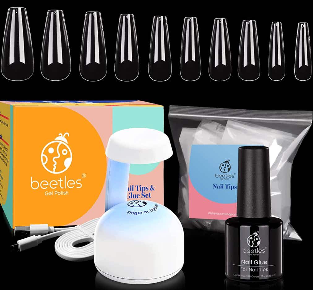 Beetles Nail Tips and Glue Gel Nail Kit