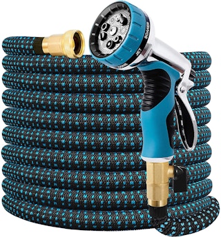 An expandable garden hose.