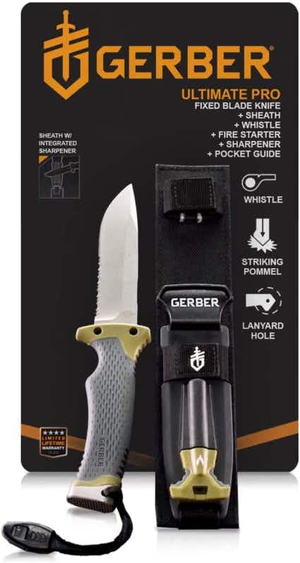 A Gerber tactical knife.