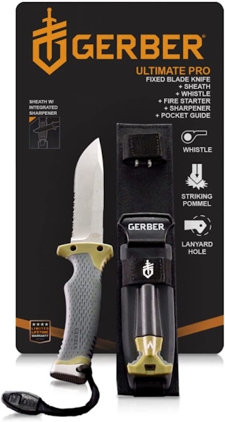 A Gerber tactical knife.