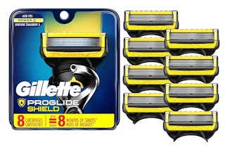 A Gillette ProGlide razor blade refill pack.