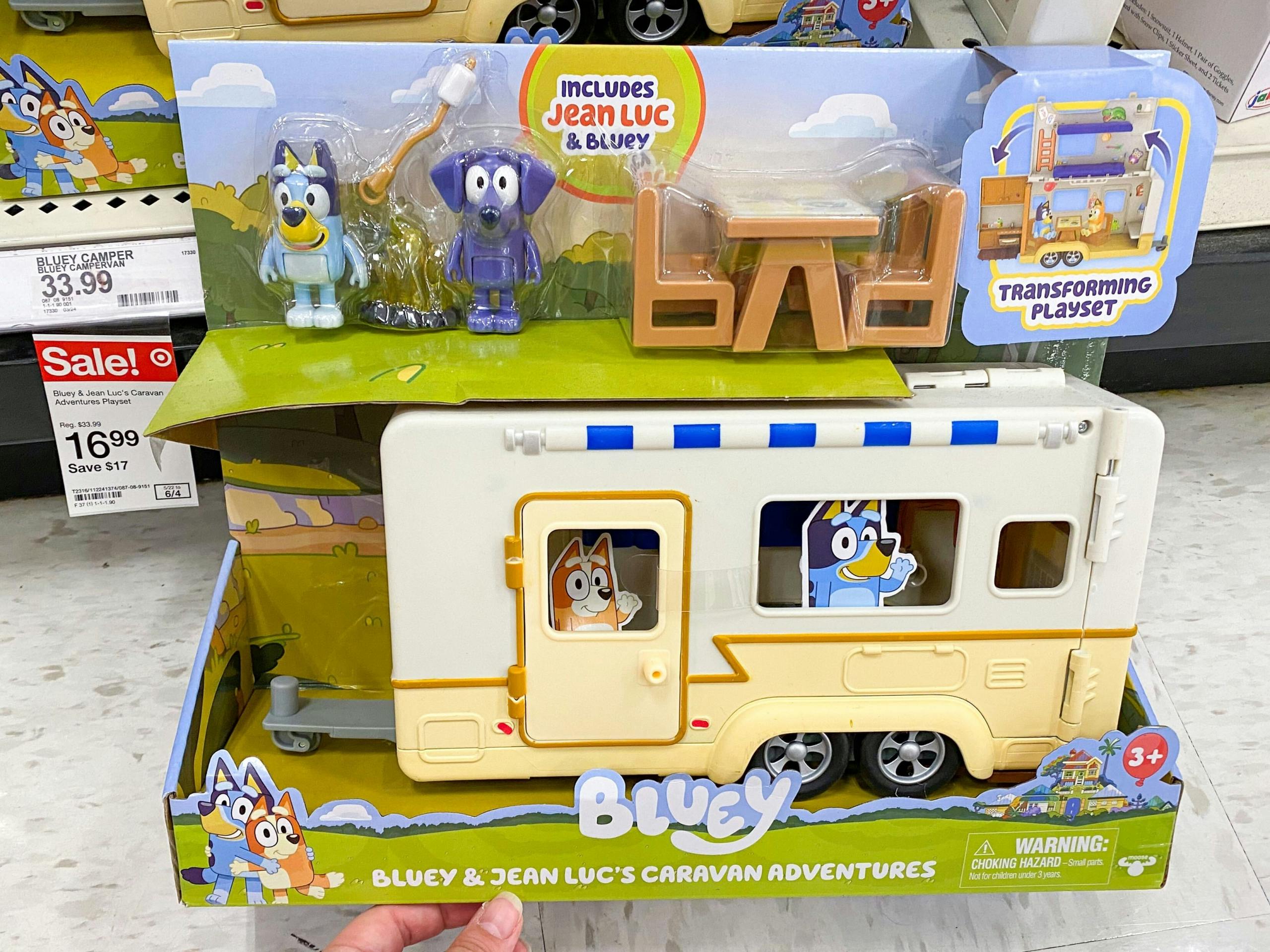 target bluey caravan